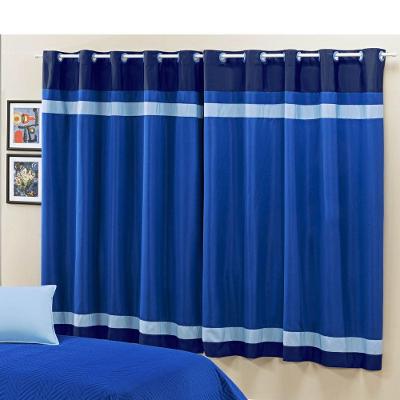 Cortina Stylo Para Varão Tecido Micro Fibra 2,00m X 1,70m Azul