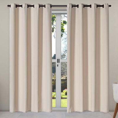 Cortina Isa Varão Tecido Oxford 2,80M X 2,30M P/ Porta Balcão - Avelã
