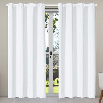 Cortina Isa Varão Tecido Oxford 2,80M X 2,30M P/ Porta Balcão - Branca