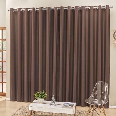 Cortina 2 Mts Sala Quarto Escritório Semiblackout Para Trilho Comum Tabaco