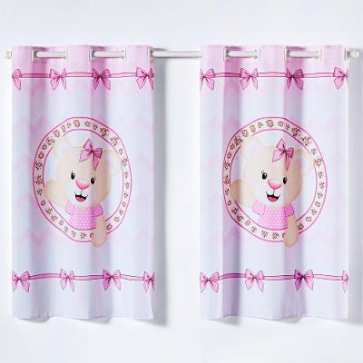 Cortina Kids Infantil Varão Tecido Oxford 2,00M X 1,30M - Ursinha Rosa