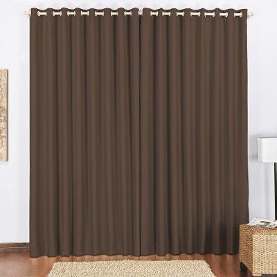 Cortina Block Blackout Blecaute Para Trilho Comum Tecido Corta Luz 2,00 X 1,70M Janela - Tabaco
