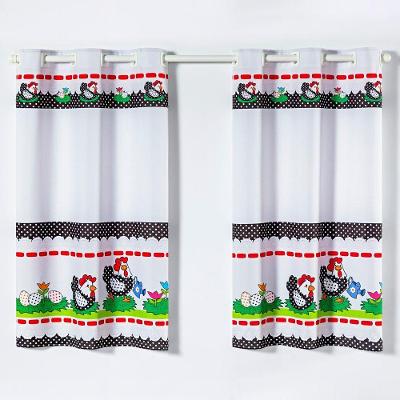 Cortina Gourmet Oxford 2,00m X 1,30m Galinha Branca