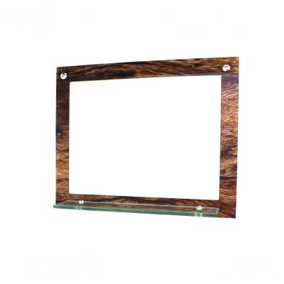 Espelho Com Prateleira 50cm X 40cm Madeira Rustica