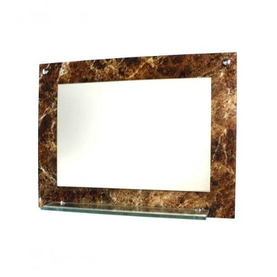 Espelho Com Prateleira 60cm X 45cm Mármore Imperador