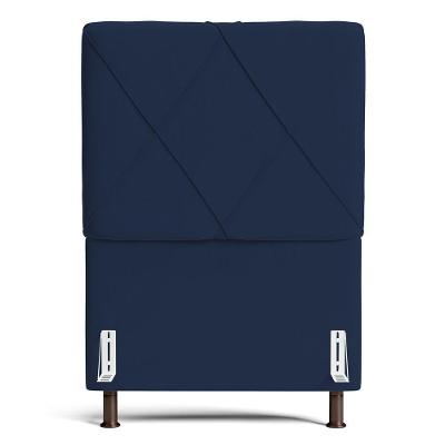 Cabeceira Cama Box Solteiro Mel 90cm Com Frame Suede Azul Marinho - Desk Design