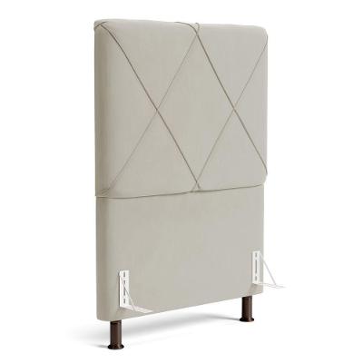 Cabeceira Cama Box Solteiro Mel 90cm Com Frame Sintético Bege - Desk Design