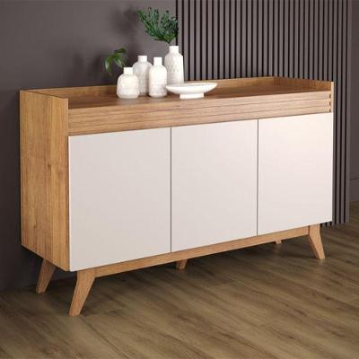 Buffet Vieiro Ibiza 3 Portas Mel Com Off White