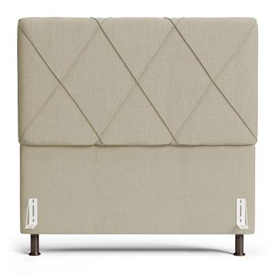 Cabeceira Cama Box Casal Mel 140cm Com Frame Linho Bege - Desk Design