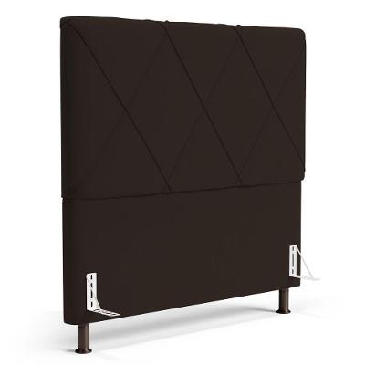 Cabeceira Cama Box Casal Queen Size Mel 160cm Com Frame Sintético Marrom - Desk Design