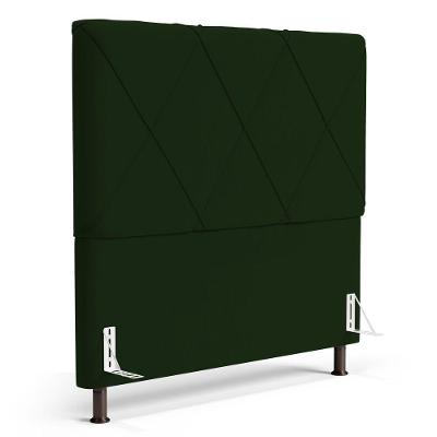Cabeceira Cama Box Casal Queen Size Mel 160cm Com Frame Veludo Verde - Desk Design