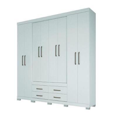Guarda Roupa 8 Portas 4 Gavetas Com Pés Nápoles Santos Andirá Branco