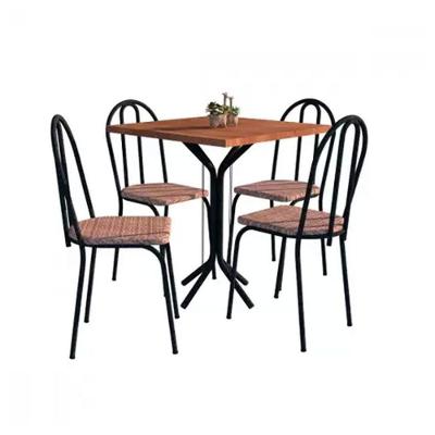 Mesa Dalia 4 Cadeiras Com Tampo Artefamol Preto Ratam