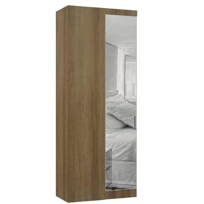 Modulo Guarda Roupa Eucamoveis Paris Canto Reto 1 Porta Com Espelho Avela