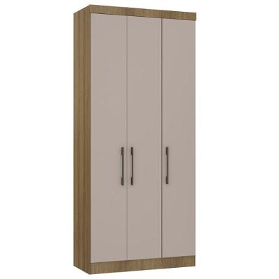 Módulo Guarda Roupa Eucamoveis Paris 3 Portas 2gavetas Avela/cinammon