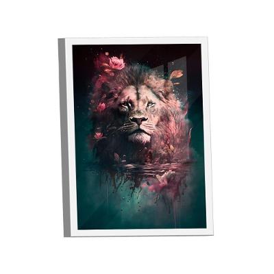 Quadro Lion Flower Art -- Br Artes
