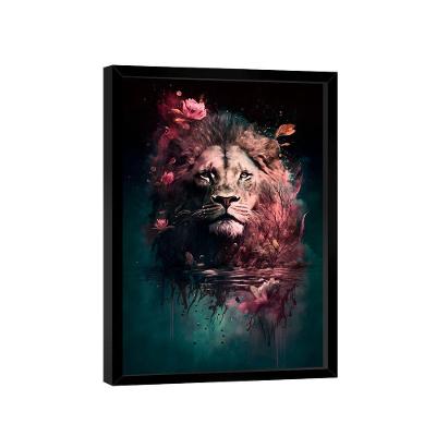 Quadro Lion Flower Art -- Br Artes