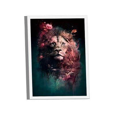 Quadro Lion Flower Art -- Br Artes