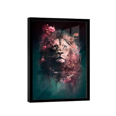 Quadro Lion Flower Art -- Br Artes