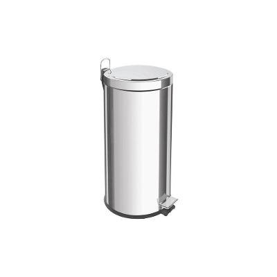 Lixeira Inox Com Pedal Brasil Com Acabamento Polido E Balde Interno Removível 30 L