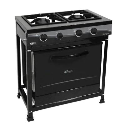 Fogão Industrial Clarice Com Forno 2 Bocas Strong Preto