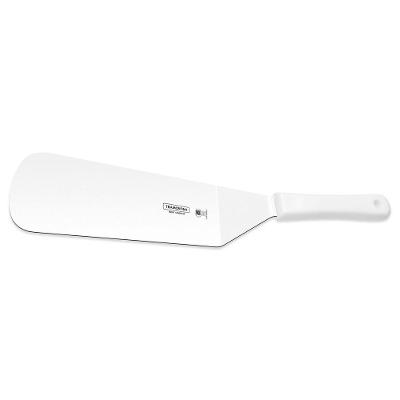 Espátula Para Frituras 9"x3" Tramontina Lâmina Em Aço Inox E Cabo Branco Tramontina