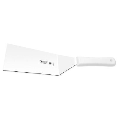 Espátula Para Frituras 8"x3" Tramontina Lâmina Em Aço Inox E Cabo Branco Tramontina