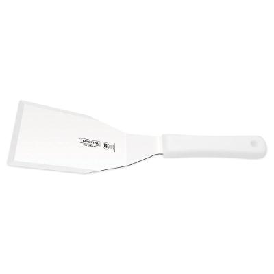 Espátula Para Hambúrguer 6"x3" Tramontina Em Aço Inox E Cabo Branco Tramontina