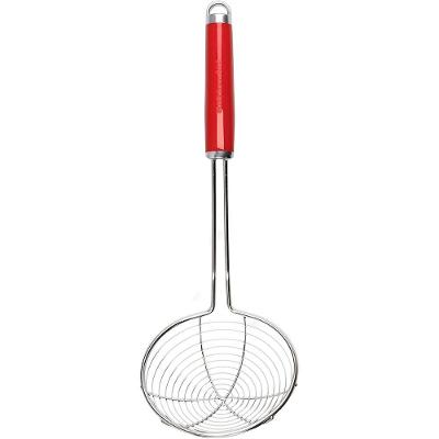 Escumadeira Aço Inox Com Alça Vermelha Cozinha Kitchenaid