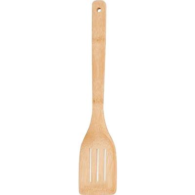 Espatula Vazada De Bambu 30cm Marrom