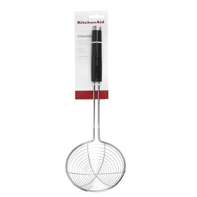 Escumadeira Multiuso Inox Cozinha Frituras Preta Kitchenaid