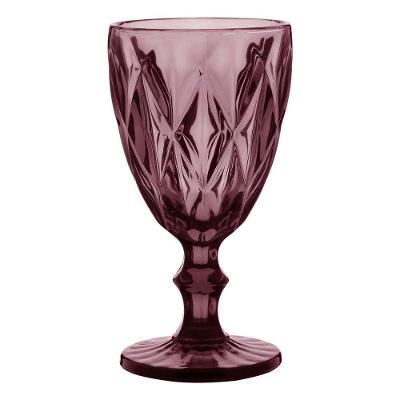Taça Água 17X9X9Cm 320Ml Vidro Rosa 6Pç