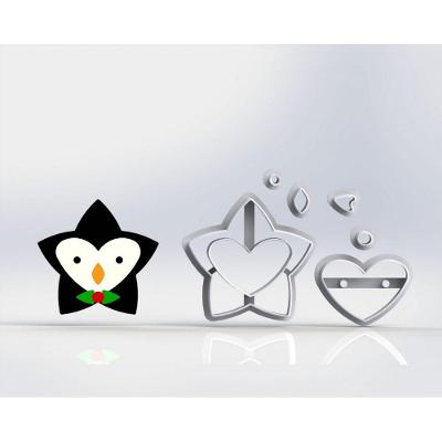 Cortador Natal Estrela Pinguim Modular Tamanho 7cm