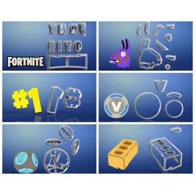 Cortador Kit Fortnite 6 Modelos Mod 2 Tamanho 5cm