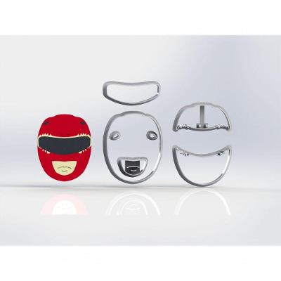 Cortador Power Rangers - Red Tamanho 6 Cm