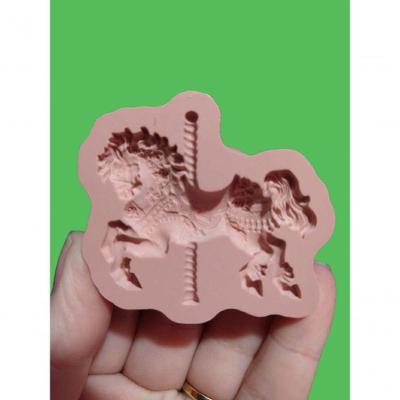 Molde Silicone Carrossel Cavalo Cavalinho Hb Tamanho 7 Cm