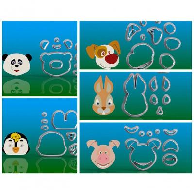 Cortador Kit Masha E O Urso 5 Personagens Tamanho 5Cm