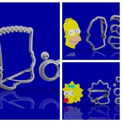 Cortador Kit Simpsons 5 Personagens Modulares Tamanho 5Cm