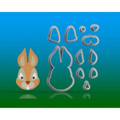 Cortador Masha E O Urso Esquilo Modular Tamanho 5Cm