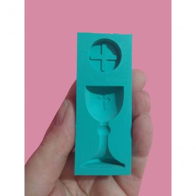 Molde Silicone Eucaristia Santo Grau Cálice E óstia Batizado Crisma Hb