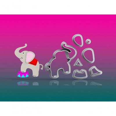 Cortador Circo Elefante Modular Mod 5Cm Tamanho 5Cm