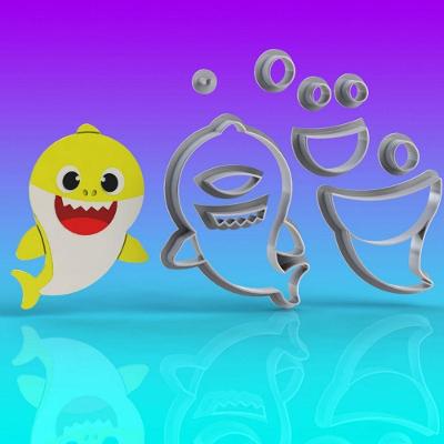 Cortador Baby Shark Corpo Bebê Modular Tamanho 8Cm