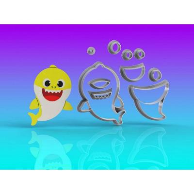 Cortador Baby Shark Corpo Bebê Modular Tamanho 6Cm