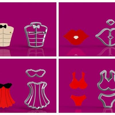 Cortador Kit Chá de Lingerie Mod 2 Modulares Tamanho 5cm