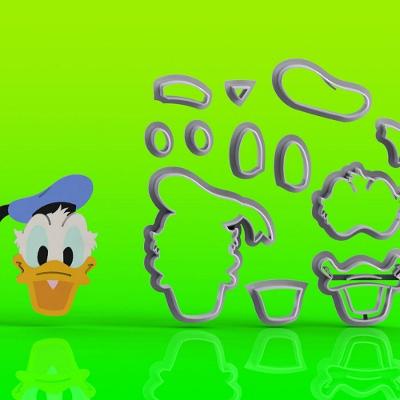 Cortador Pato Donald Modular Tamanho 5Cm