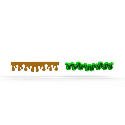 Cortador Estilo Drip Cake Calda Melado Mel Babado 10 Cm