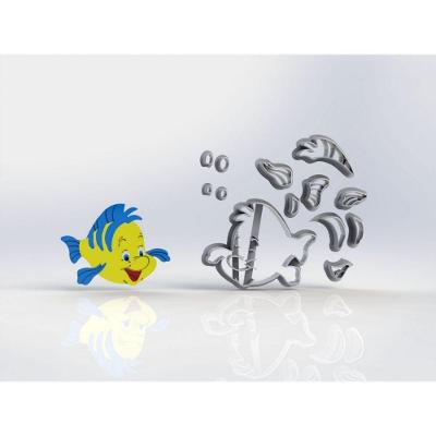 Cortador Pequena Sereia - Linguado Modular Tamanho 6 Cm