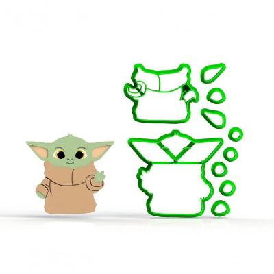 Cortador Star Wars - Yoda Baby Modular Tamanho 6 Cm