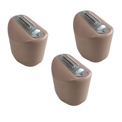 Descascador Manual Fatia Corta Kit 3 Uni Lamina Inox
