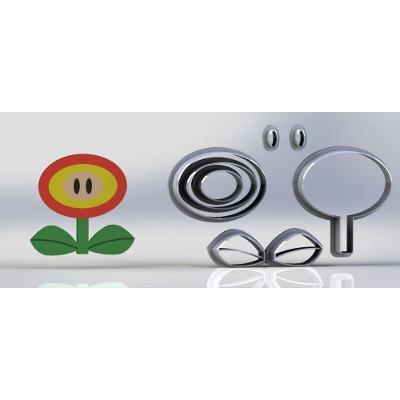 Cortador Super Mario - Flor De Fogo - Modular Tamanho 6 Cm